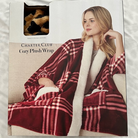 Charter Club Cozy Plush Wrap Leopard Cheetah Print 50 x 70 Throw New in Box - Picture 2 of 3